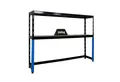 Produktbild: PROREGAL® Schwerlastregal Garagenregal HERCULES HxBxT 180x240x50cm Schwarz, Unterfahrbar 2 Lagerebenen mit je 300kg Fachlast