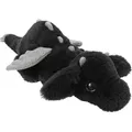 Produktbild: Snukis - Kuscheltier Drache in Schwarz und Silber, mit weichem Fell - Schwarz