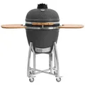 Produktbild: Kamado Grill Holzkohlegrill 'kuro' Ø 52 Cm, Grau, Keramikgrill Mit Ablage, Thermometer - Bbq-toro