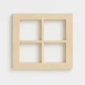 Produktbild: Wichtelhaus Fenster Holz 7x7cm Miniatur | Wichtel Zubehör Weihnachten