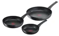 Produktbild: Tefal Ultimate On 3er Set Pfannen 20/24/28 cm mit sehr robuster Beschichtung, Thermo-Signal, Thermo-Fusion, tiefe Form, alle Herdarten, ofengeeignet, G2609072, Schwarz