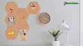 Produktbild: Kork Fliesen | Korkhexagone zur Wanddekoration | XXL Pinnwand | 6 Stück Kork-Hexagone je 30x26 cm | selbstklebend | Wandverkleidung & Wandgestaltung | Büro und Homeoffice
