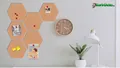 Produktbild: Kork Fliesen | Cork Tile | Hexagone aus Kork zur Wanddekoration | XXL Pinnwand |