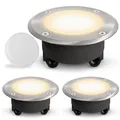 Produktbild: 3 Stück VISKOS Bodeneinbauleuchte LED GX53 3W warmweiß 230V IP67 befahrbar