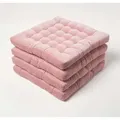 Produktbild: 4er-Set Samt-Stuhlkissen 40x40 cm - rosa Baumwollsamt - Homescapes