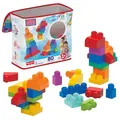 Produktbild: MEGA BLOKS Fisher-Price Bausteine für Kleinkinder, großer Bausteinebeutel mit 80 Teilen und Aufbewahrungsmöglichkeit, Blau, Geschenkideen für Kinder ab 1 Jahr, DCH63