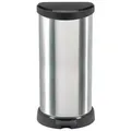 Produktbild: PROREGAL® Mülleimer Tretabfalleimer, 5 Liter Fassungsvermögen, Metall-Optik silberfarben 40 l