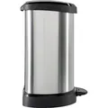 Produktbild: Tretabfalleimer | 40 Liter Fassungsvermögen | Metall-Optik - Schwarz