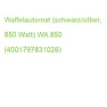 Produktbild: Waffelautomat (schwarz/silber, 850 Watt) WA 850 (4001797831026)