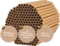 Produktbild: CULT at home 200 Insektenhotel Nisthülsen Ø 8 mm - Füllmaterial zum Bauen und Basteln Nisthilfe Wildbienen, Material:Pappe, Color:braun