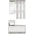 Produktbild: Eingangsgarderobe In Weiß Und Beton 100x25xh.180 Cm