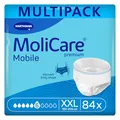Produktbild: MoliCare premium Mobile 6 Tropfen Größe XXL, Inkontinenzhosen für Frauen und Männer mit mittlerer Inkontinenz, extra Auslaufschutz, fortschrittlicher Hautschutz, verbesserte Passform, 84 Stück