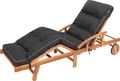 Produktbild: Bjird Liegenauflage, Auflage für Gartenliege 200 x 55 x 8 cm, Auflagen für Deckchair,Polsterauflage für Sonnenliege, Kissen für Liegestuhl, gesteppt - Schwarz
