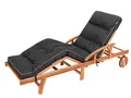Produktbild: Bjird Liegenauflage, Auflage für Gartenliege 200 x 55 x 8 cm, Auflagen für Deckchair,Polsterauflage für Sonnenliege, Kissen für Liegestuhl, gesteppt - Schwarz