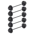 Produktbild: GORILLA SPORTS® Aerobic Langhantel - 130 cm, Set, mit/ohne Polster, Gewichte, 30mm, Federverschlüsse, aus Kunststoff, Schwarz - Langhantelstange, Hantelstange, Krafttraining, Nackenpolster