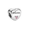 Produktbild: PANDORA MOMENTS Charm Herz Schwester 791946PCZ