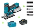 Produktbild: Makita DJV185Z 18V Akku-Stichsäge DJV185 Set + 1x Akku 3Ah + Koffer + 11 Blätter