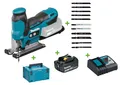 Produktbild: Makita DJV185Z 18V Akku-Stichsäge mit 1x Akku 3Ah + Lader + Koffer + 11 Blätter
