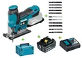 Produktbild: Makita DJV185Z 18V Akku-Stichsäge mit 1x Akku 5Ah + Lader + Koffer + 11 Blätter