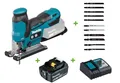 Produktbild: Makita DJV185Z 18V Akku-Stichsäge mit 1x Akku 5Ah + Ladegerät + 11 Sägeblätter
