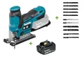 Produktbild: Makita DJV185Z 18V Akku-Stichsäge DJV185 Set + 1x Akku 3Ah mit 11 Sägeblätter
