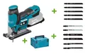 Produktbild: Makita DJV185Z 18V Akku-Pendelhubstichsäge DJV185 + Makpac 3 Koffer + 11 Blätter