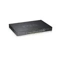 Produktbild: Zyxel 24-Port Gigabit Ethernet Switch | Smart-Managed | PoE+ mit einem Budget von 375 Watt | 4 Gigabit-Combo-Ports | Hybrid Nebula Cloud-Modus [GS1920-24HPv2]