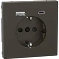 Produktbild: Merten MEG2367-6052 USB A+C 3A Mocca Metallic System Design Steckdose SCHUKO (MEG2367-6052)