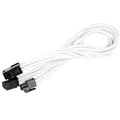 Produktbild: SilverStone SST-PP07-EPS8W - Netzteil-Verlängerungskabel 30cm EPS 8pin auf EPS/ATX 4+4pin, weiss