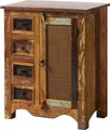 Produktbild: MASSIVMOEBEL24 Kommode Altholz 70x40x85 mehrfarbig lackiert NATURE OF SPIRIT #127