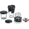 Produktbild: Bosch Zubehör MUZS68TM, Multi-Zerkleinerer-Set, Kräuter-/Gewürzmühle, Universalzerkleinerer, Mixer, Aufbewahrungslösung, ToGo-Deckel, für Kü... - Schwarz