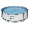 Produktbild: Bestway Poolset, Weiß, Grau, Blau, Kunststoff, Metall, 122 cm, Freizeit, Pools und Wasserspaß, Pools
