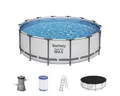 Produktbild: Bestway Framepool 5612X Frame Pool Set Steel Pro MAX (Komplett Set, 5-tlg., Pool, Leiter, Pumpe, Kartusche, Plane), robust und langlebig
