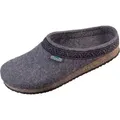 Produktbild: Stegmann Filz Clogs Hausschuh aus Wolle, Flexibles Kork-Latex-Fußbett, Bester Tragekomfort und optimale Passform - Grau - 41