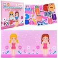 Produktbild: MAGNIKON Magnetspiel Alice und Agatha, Magnet Puppen zum Anziehen, Magnet Anziehpuppen, Spielzeug für unterwegs, Anziehbuch, Magnetische Anziehpuppe mit 32 Magneten