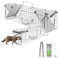 Produktbild: Tierfalle Lebendfalle für Ratten Marder Lebend Garten Marderfalle Rattenfalle Kaninchen 65 cm Falle Lebendfallen 2 Eingänge Hasen Umsiedlung Petigi