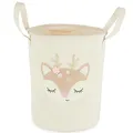 Produktbild: Bieco Wäschekorb Baby Reh Ella | Großer Aufbewahrungskorb Kinder Baumwolle und Wasserabweisend | Aufbewahrung Kinderzimmer | Wäschekorb Kinder