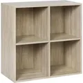 Produktbild: Woltu Bücherregal, Eiche, Holzwerkstoff, 2 Fächer, Rechteckig, 59.6x59.8x29 cm, Wohnzimmer, Regale, Bücherregale