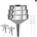 Produktbild: Gucass 7 Stk Edelstahl Trichter Set, Große Trichter Küche mit Griff, M