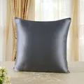 Produktbild: 19 Momme 100% Seide Kissenbezug 1 Stück 60x60cm Darkgrey