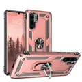 Produktbild: LBH Outdoor Hülle für Huawei P30 Pro Armor Militär Stoßfest Handyhülle 360 Grad Metal Ring Halter Ständer Schutzhülle für Handyhalterung Auto Magnet Rosegold