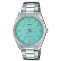 Produktbild: Casio Damen Quartz Armbanduhr, 39.00mm GehäusegröÃŸe mit blau analog Zifferblatt und Silber Metallarmband Armband MTP-1302PD-2A2VEF