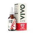 Produktbild: Vivo life - Vitamin B12 Complex, hochwirksame Gesundheitsergänzung, flüssige Tropfen mit Orangengeschmack, 60ml, 60 Portionen