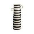 Produktbild: ASA 84004130 Vase, Steingut, 28cm, Mehrkernige, Hellgrau/Gebrochenes Weiß, Gestreift