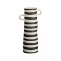 Produktbild: ASA Selection rayu Vase Gestreift Blumenvase Dekovase Beige Schwarz H 28 cm