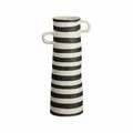 Produktbild: ASA Selection rayu Vase Gestreift Blumenvase Dekovase Beige Schwarz H 28 cm