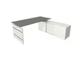 Produktbild: Kerkmann Form 4 Eckschreibtisch Graphit Wange 3 Schübe 1.950 (B) x 1.770 (T) x 740 (H) mm