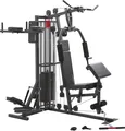 Produktbild: Christopeit Zwei-Personen Trainingsstation – Multifunktionales Kraft- & Ausdauergerät, 45+ Übungen, 70 kg Steckgewichte, Verstellbarer Komfortsitz, Lordosestütze, Inkl. Arm- & Beinmanschetten