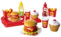 Produktbild: Burger Spielzeug-Set – 32-teiliges Spielset mit Pommes, Ketchup, Burger, Tablett