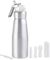 Produktbild: Rosenstein & Söhne Sahnesprüher: Sahnespender für Schlagsahne, Cremes und Soßen, 500 ml, 3 Aufsätze (Sahnebereiter, Edelstahl Sahnespender)
